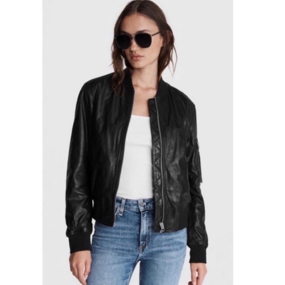 rag & bone Jackets & Blazers - Rag & Bone Manston Leather Bomber Jacket.